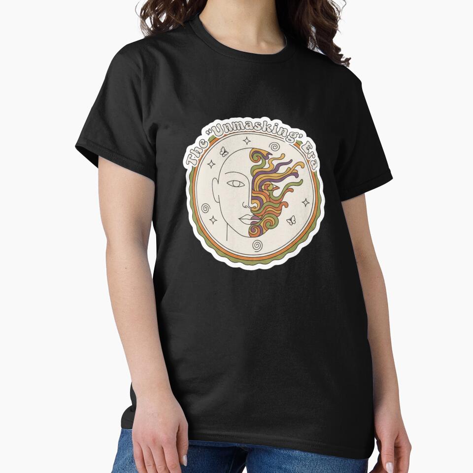 The Unmasking Era Funny Neurodiversity Retro Line Art by medoutfits