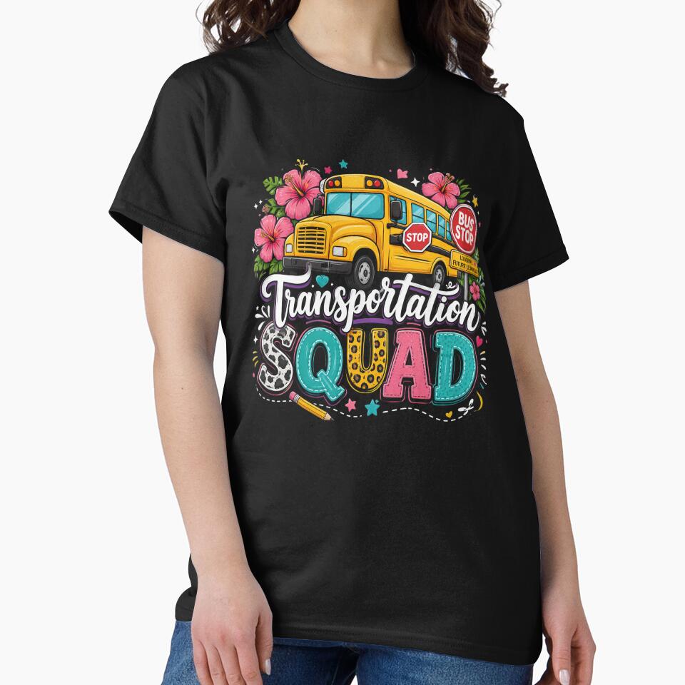 Transportation Squad Bus Driver School Bus Back to School by OlakunleOloroz