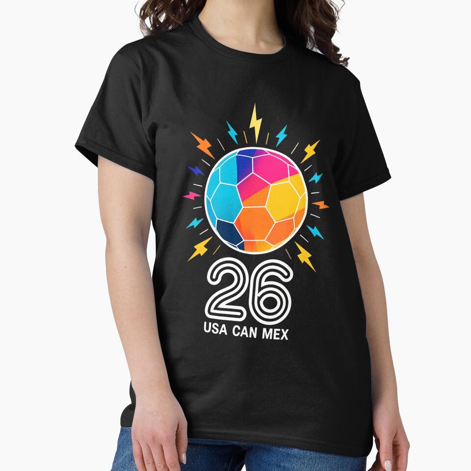 2026 Colorful Soccer Ball USA Canada Mexico 26 by dudelinart