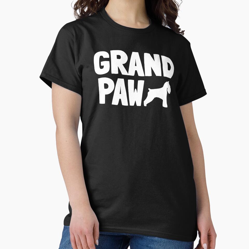 Grand Paw Funny Schnauzer Grandpa Dad Dog Gift by Guarddogdrive