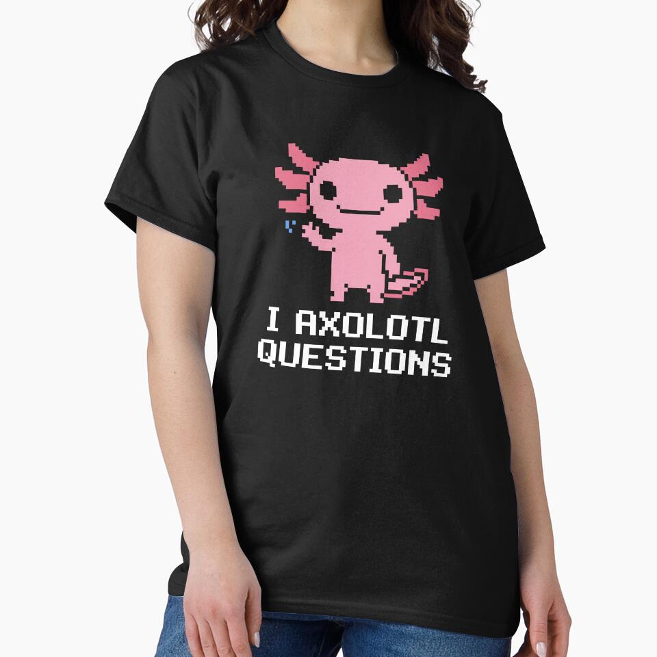 Cute Waving Axolotl - Kawaii Retro Pixel Art by artistastshirt