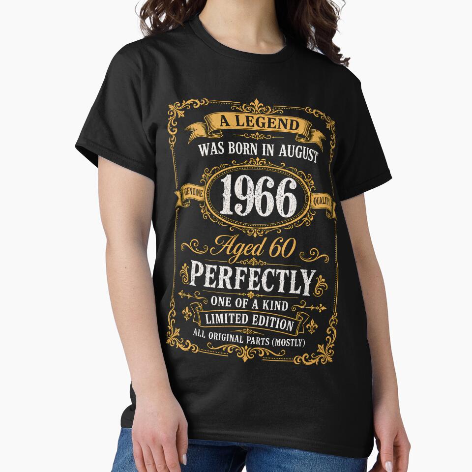 A Legend Born in August 1966 60th Birthday Vintage Gift by G350