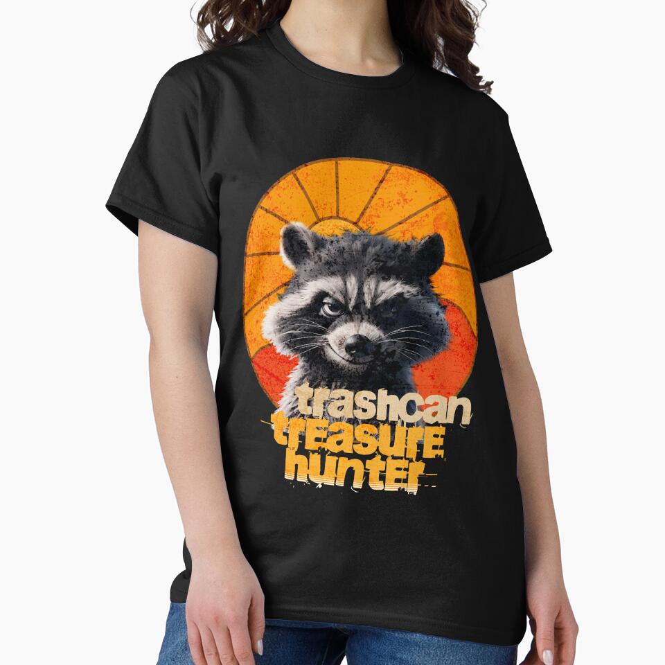 Raccoon Rebel T-shirt Nasty Raccoon T-shirt treasure hunter Tee by WBCreativeWS