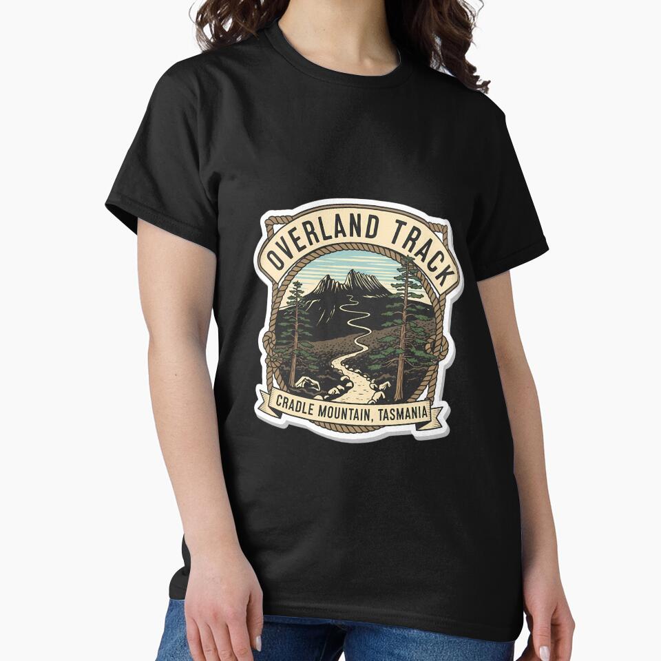 The Overland Track: A Vintage Cradle Mountain Hiking Emblem by Digital Dreams Arts