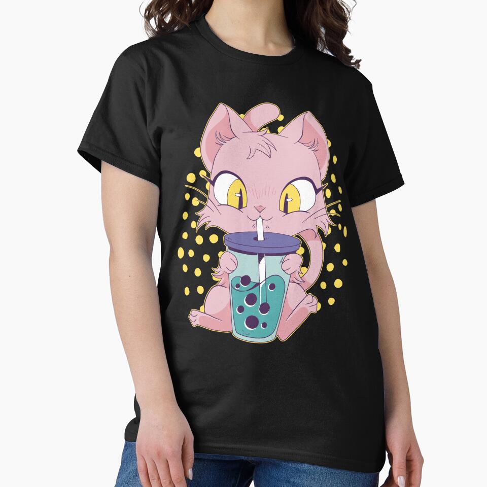 Kawaii Boba Cat by DarylWelsh2024
