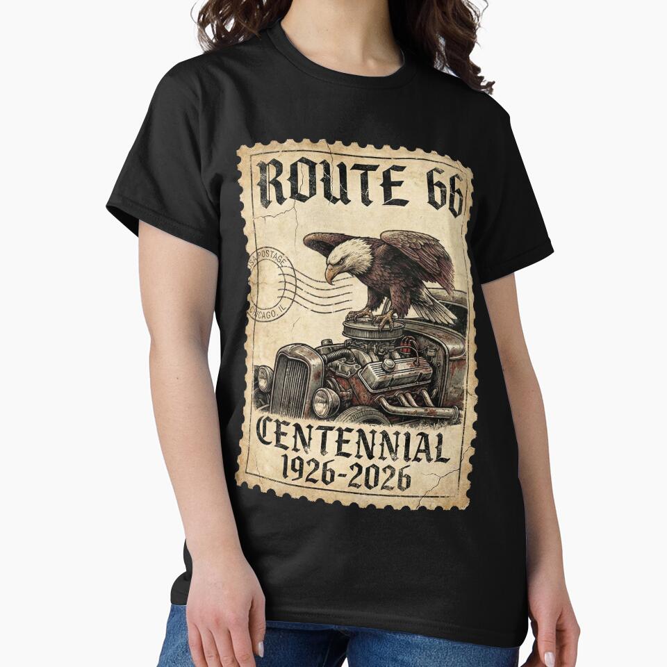 Route 66 Centennial Eagle Engine: 100th Anniversary 1926-2026 Hot Rod Stamp by G350