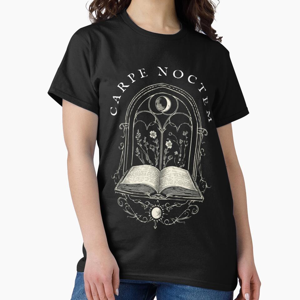 Vintage Dark Academia Gothic Library & Ancient Book Engraving by LEOdesignerArt