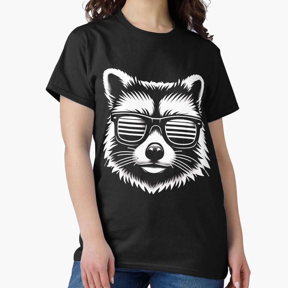 Cool And Stylish Raccoon Wearing Sunglasses by Smix Pixels