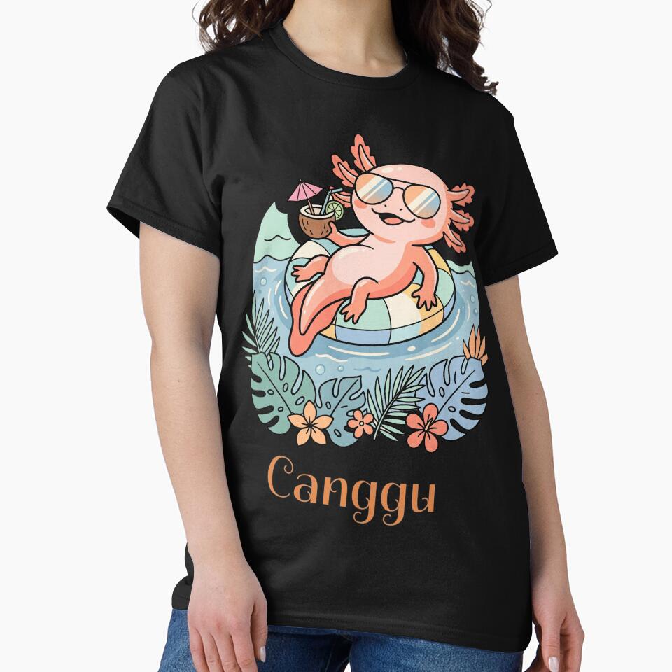 Chill Axolotl Float Tropical Summer Canggu Vibes by MythicCotton