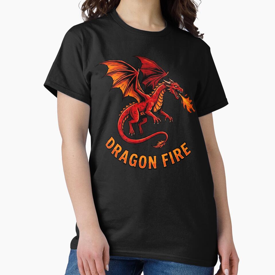 Dragon Fire Red Fire Breathing Dragon Art by LuisWorks