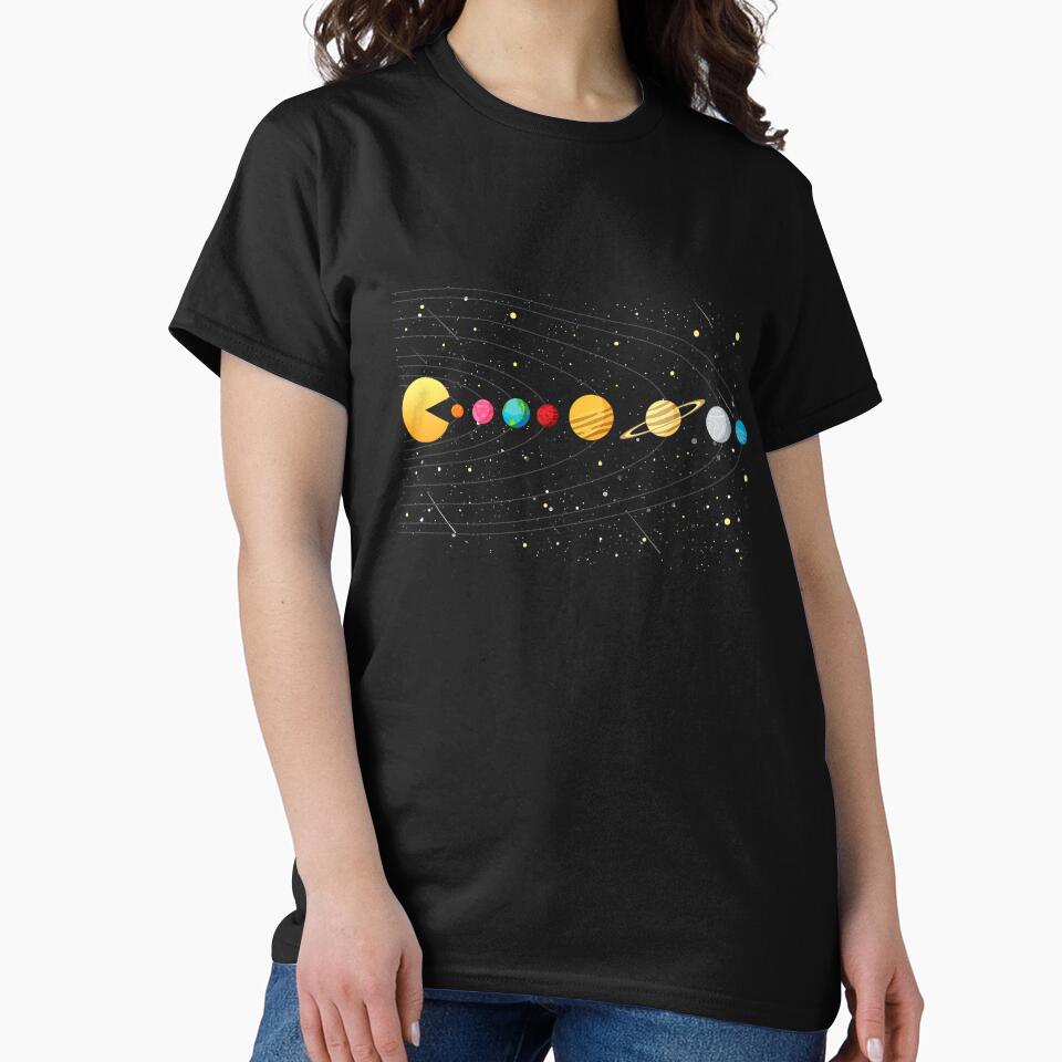Funny Solar System - Astronauts Space Video Games T-Shirt by KTY-NUSS