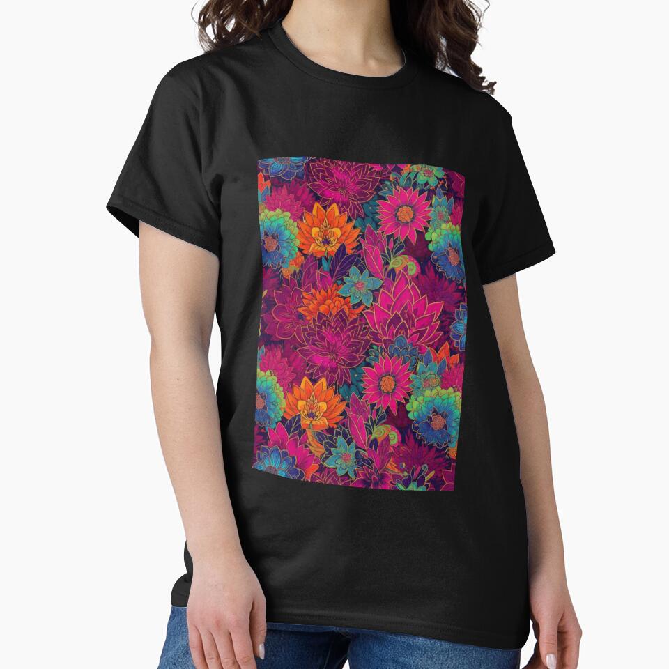 Retro Sunset Grid  – 80s Neon Palm Wave Design T-Shirt by anandsiva2703