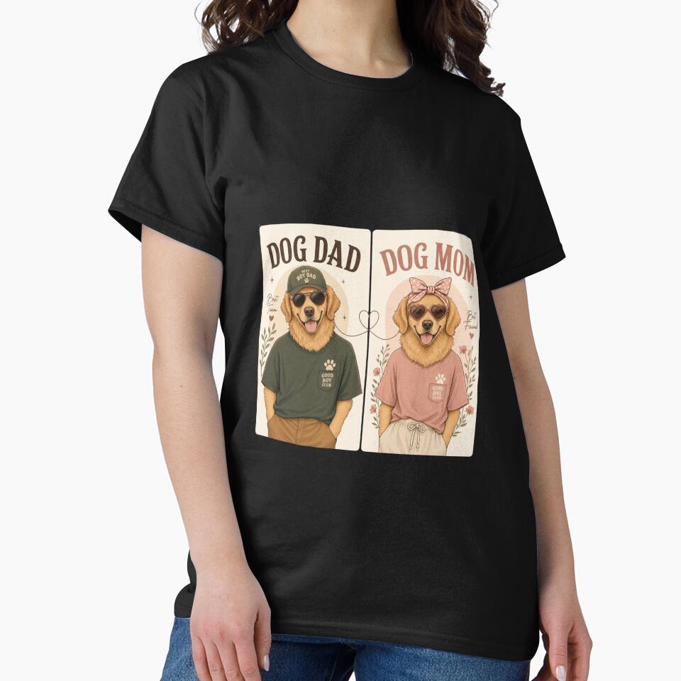 Matching Dog Dad and Dog Mom Kawaii Golden Retriever Set by Ashley critters