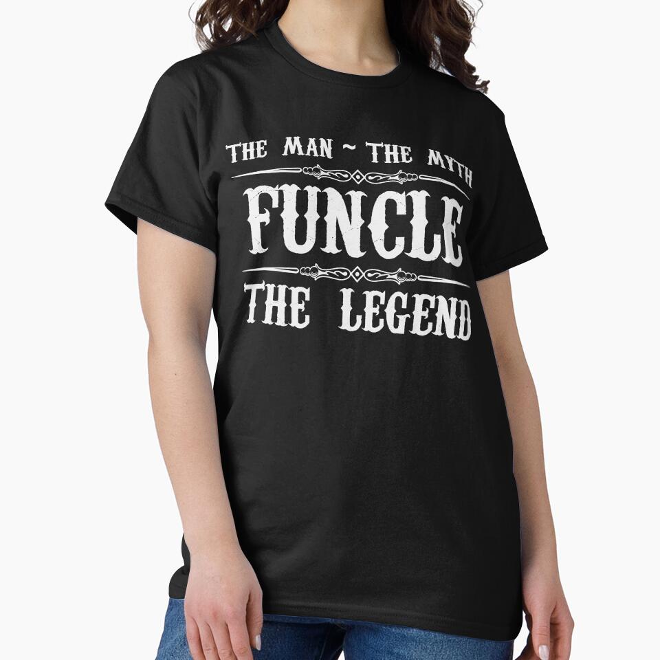 Funcle The Man The Myth The Legend - Funny Birthday or Christmas Gifts for the Fun Uncle from Niece or Nephew by merkraht