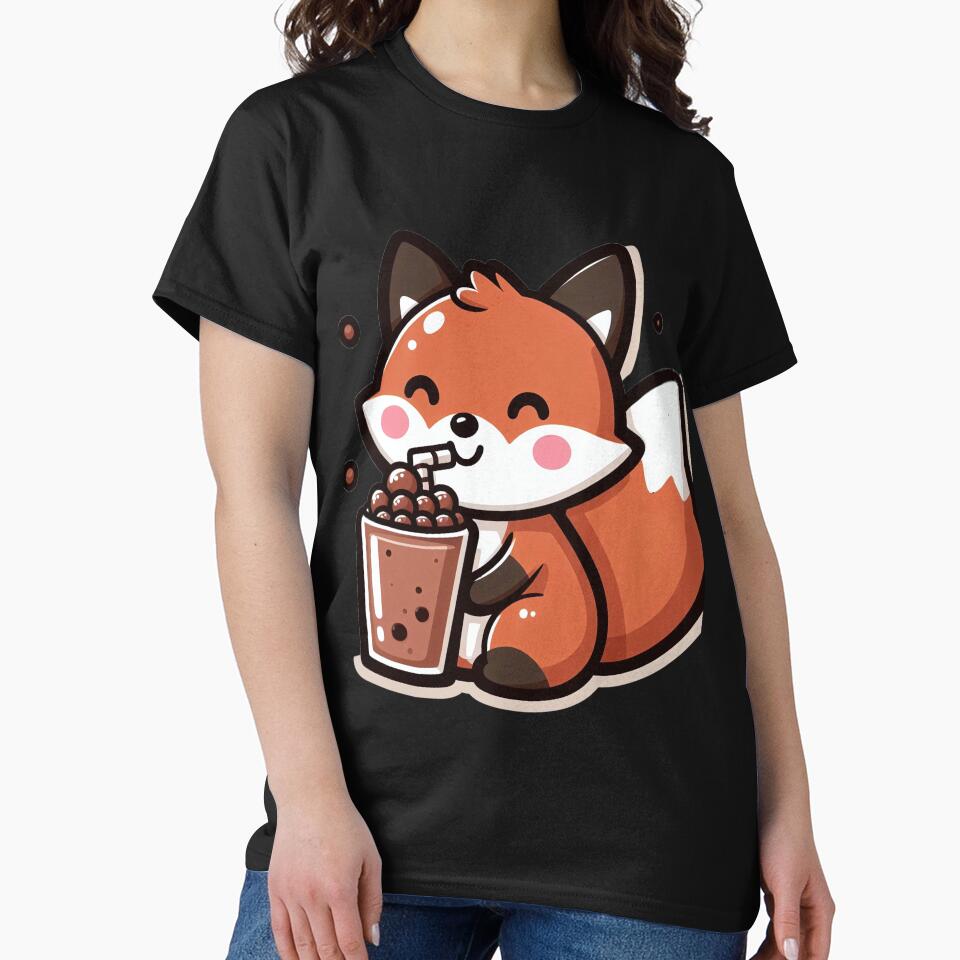 Fox boba tea - Relaxing Moment by Digital Dreams Arts