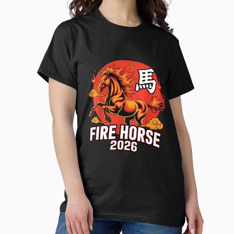 Fire Horse 2026 Chinese Zodiac Year Of The Horse by MerchDeviant