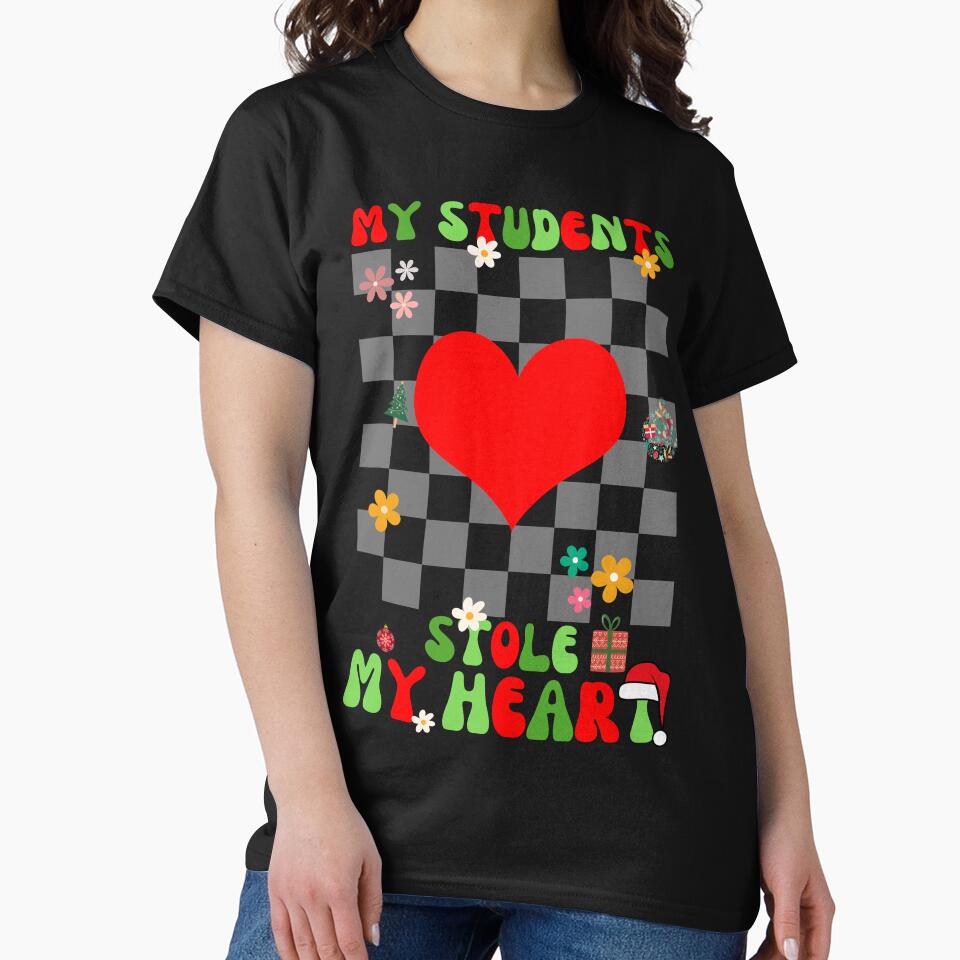 My Students Stole My Heart Funny Merry Christmas Teacher - Holiday Gifts For Teachers by ZACK ART
