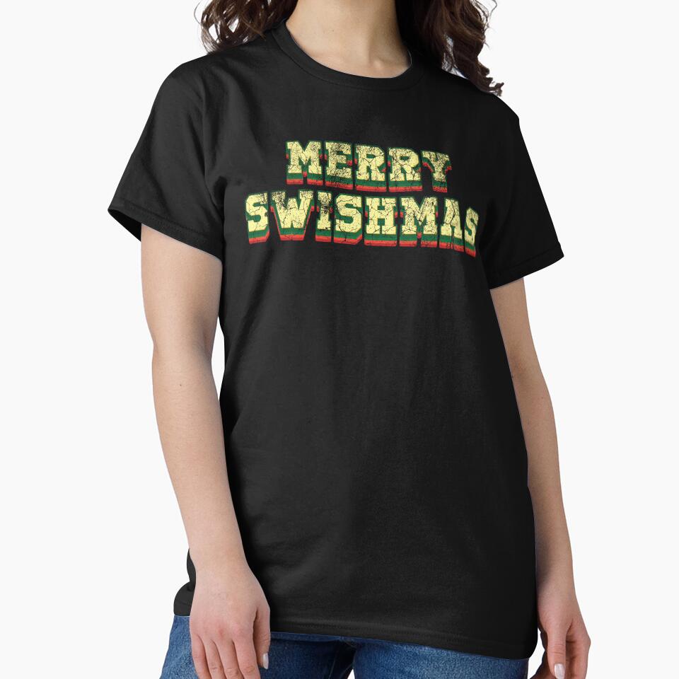Merry Swishmas - Vintage Retro Text by Whimsical  Thinker