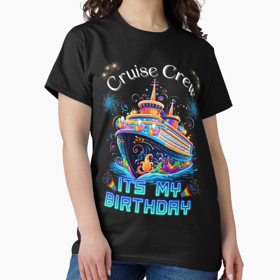 CRUISE SHIP PRIDE ITS MY BIRTHDAY BLUE NEON by PomskysRus