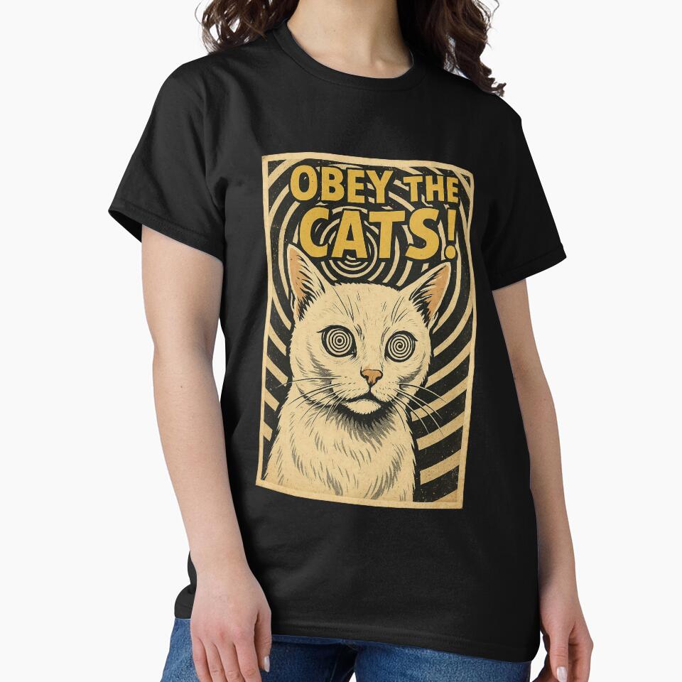 Obey the Cats – Vintage Hypnosis Cat Art by The Devil's Bargain