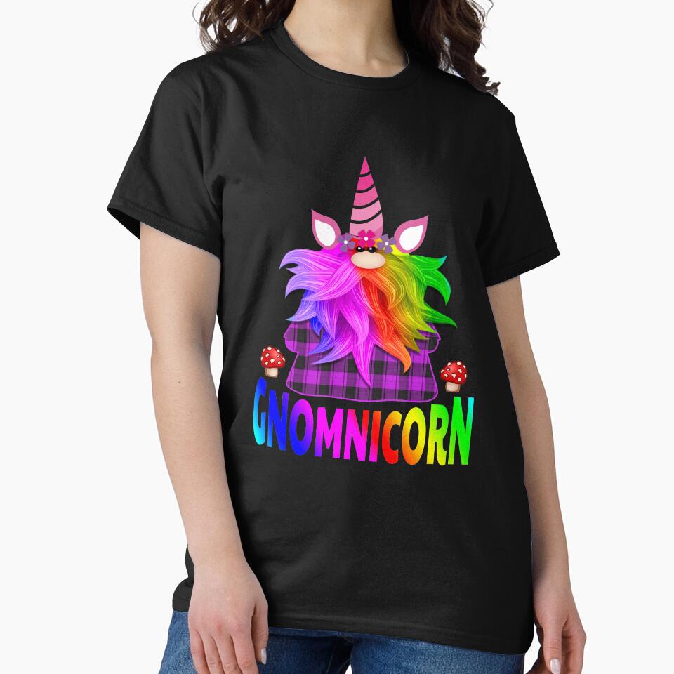 Plaid Gnome Unicorn Shirt Funny Mushroom Gnomnicorn Accessories, by Magraphx