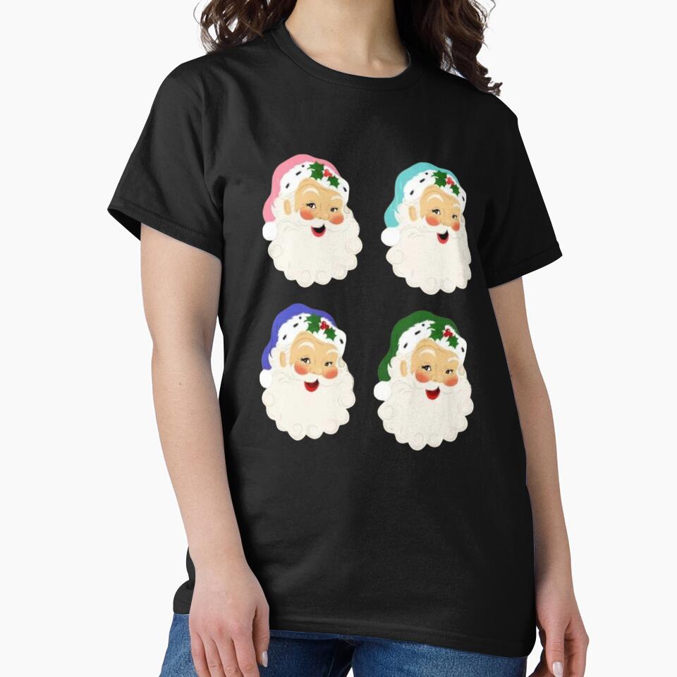 Copy of Copy of Copy of Retro Vintage Pink Santa Claus, Pink Christmas, Vintage Christmas, Vintage Santa, Retro Christmas by Sophistical