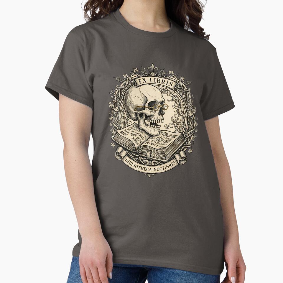 Vintage Skull Ex Libris Bookplate Dark Academia by HoruxDesign
