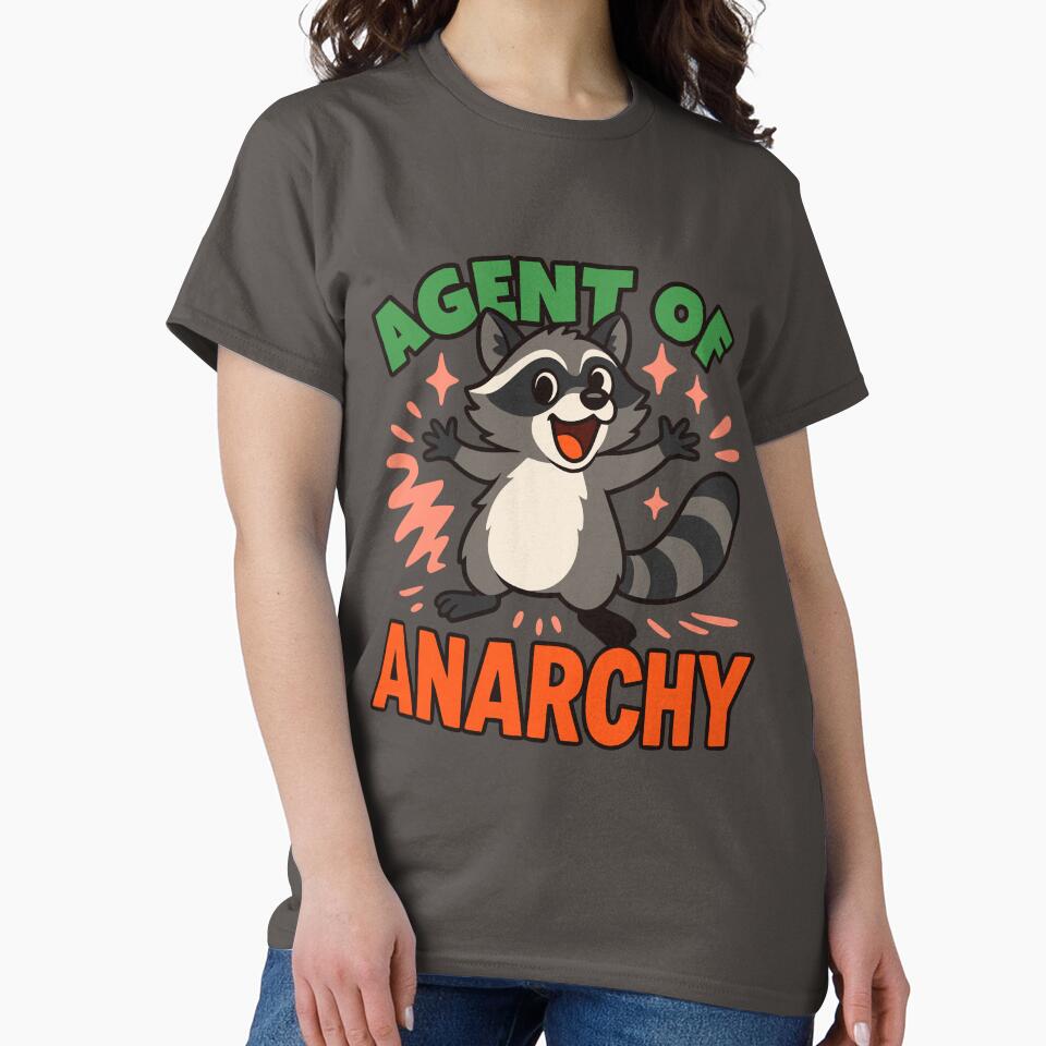 Agent of Anarchy – Mischievous Raccoon Tee by SrGoblin