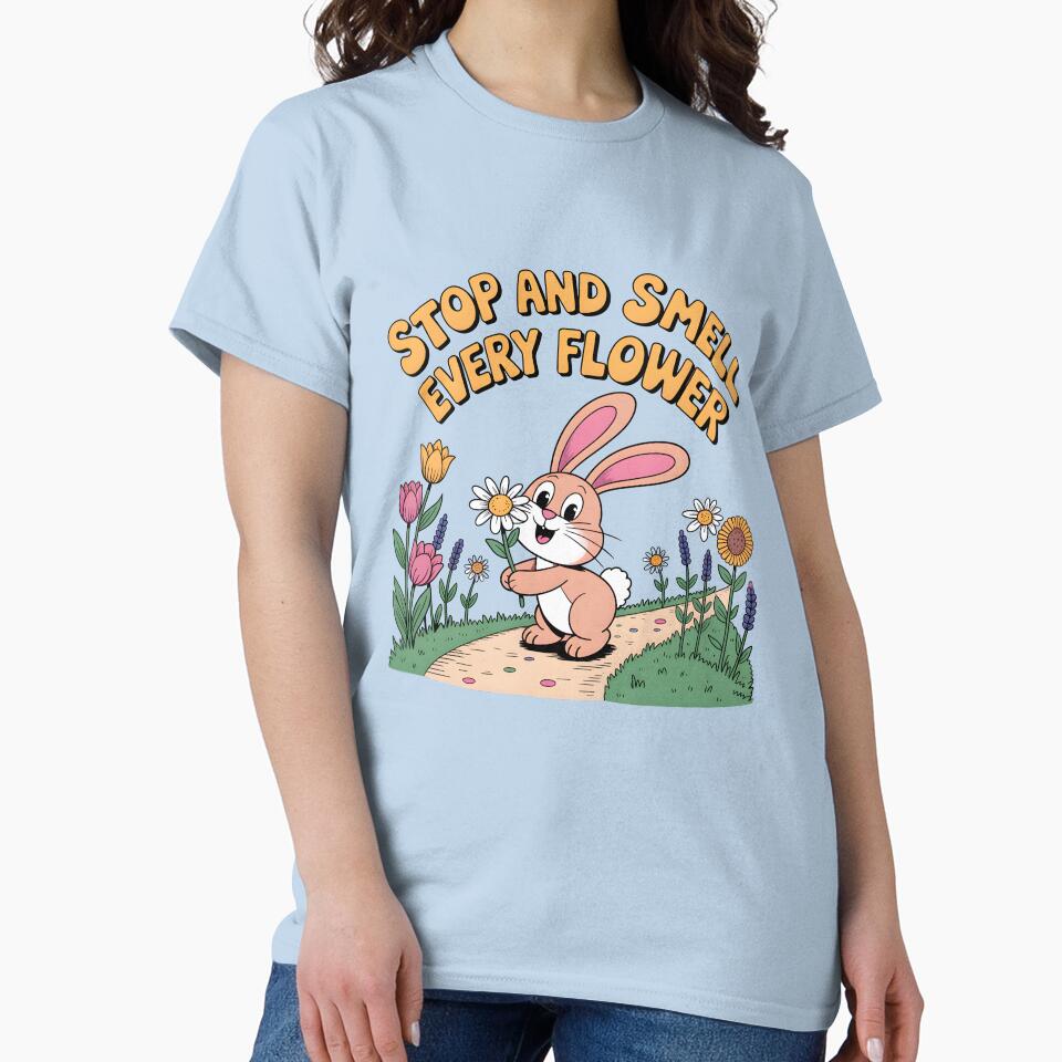 Stop and Smell Every Flower – Bunny Spring Vibes by Jollys-ArtShop