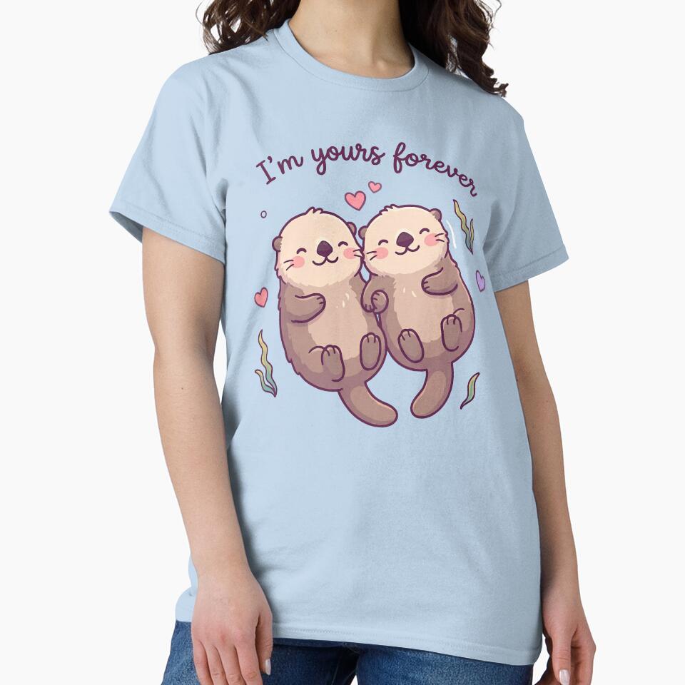 Cute Otter Couple in Love – Valentine’s Romantic Gift Design by Nice Vibes Prints