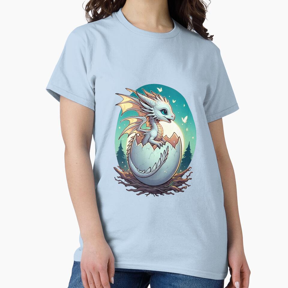 Cute Baby Dragon Hatching Fantasy Hatchling by NerdiPop