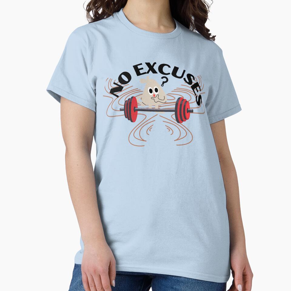 No Excuses Funny Gym -Workout Motivation Fitness T-Shirt Design by Palette _Vibes