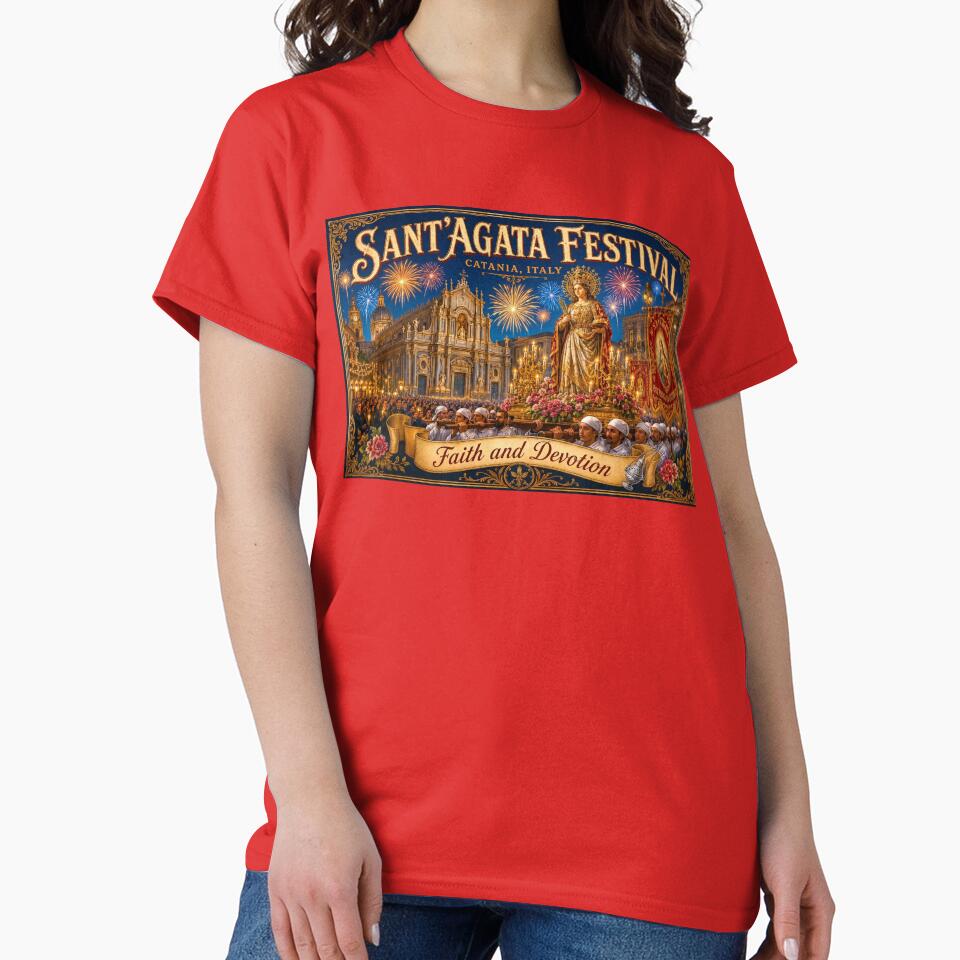 Sant’Agata Festival Catania Italy Vintage Religious Festival Poster by Koalangel