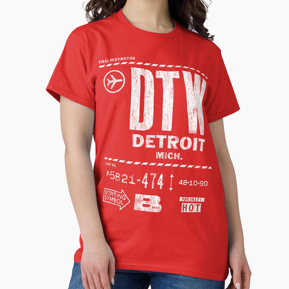 Detroit T-Shirts - DTW Airport - City of Detroit - Motor City Style T-Shirts and Hoodies by Detroit Rebels Brand by DetroitRebels