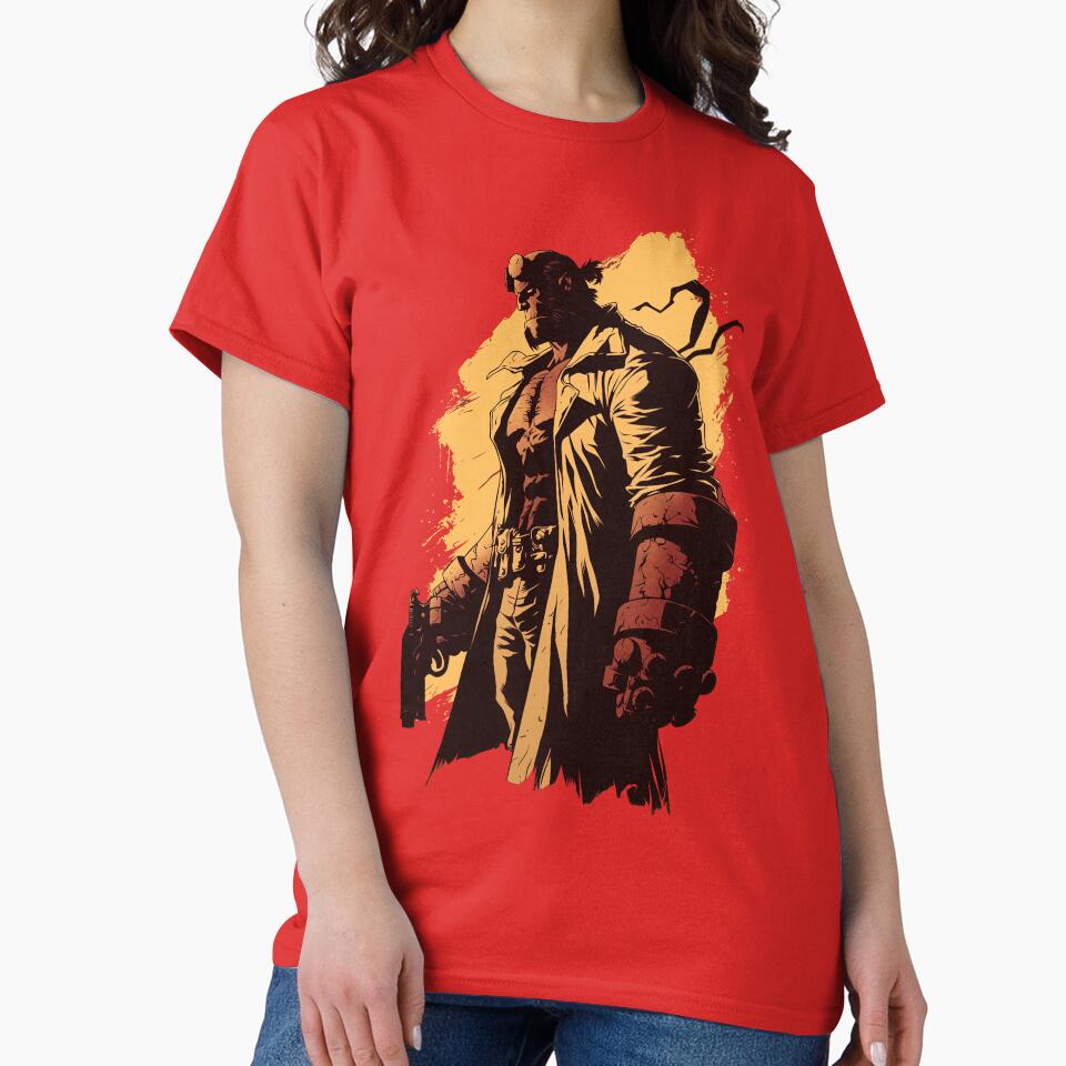 hellboy side profile by blackdogshop