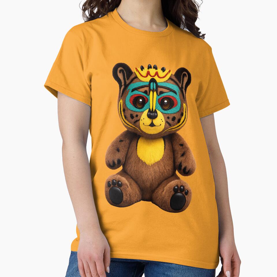 Cute Tribal Bear Plush – Colorful Fantasy Animal by trpa04