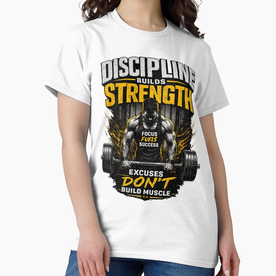 Discipline Builds Strength Gym Workout Shirt by Drip5