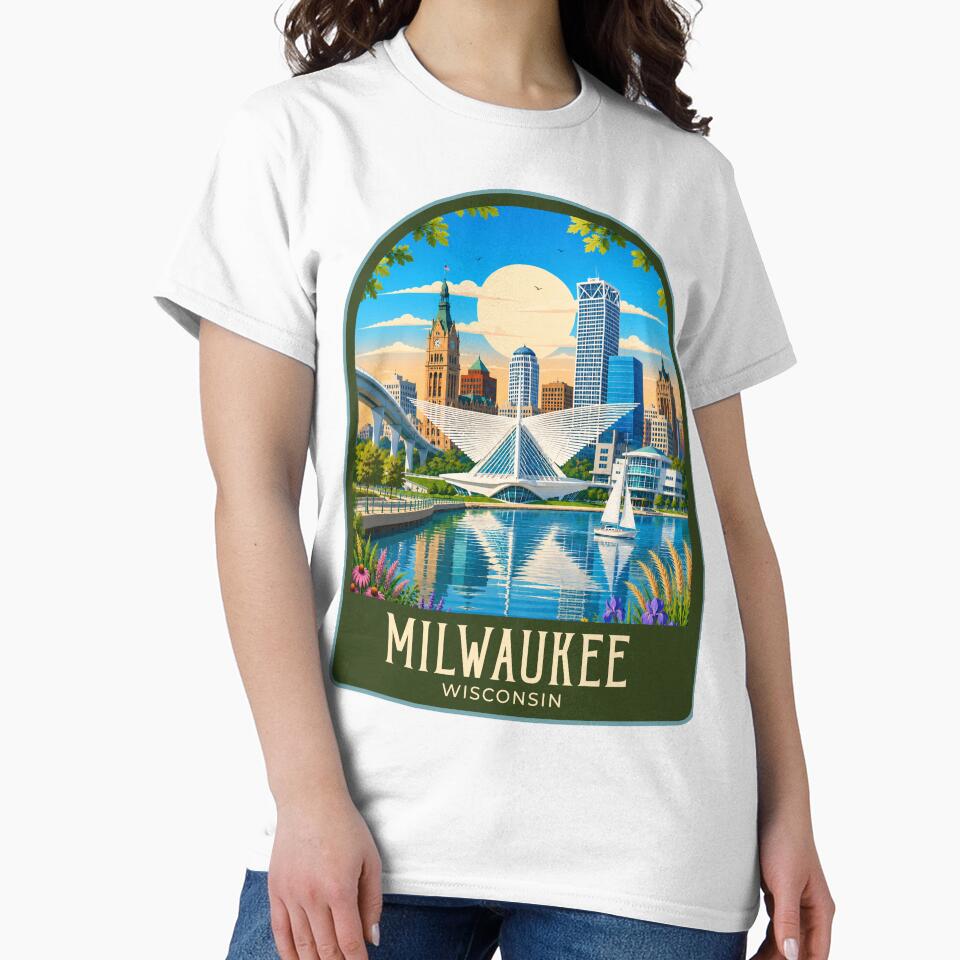 Milwaukee Vintage Travel Illustration by HomeLivingCo
