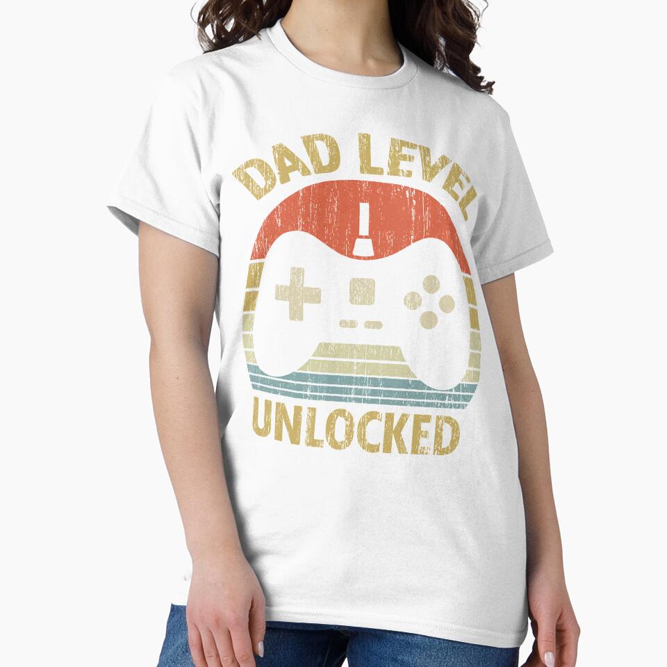 Dad Level Unlocked - New Dad First Time Dad Daddy To Be Fathers Day Gift Video Gamer by nana1099