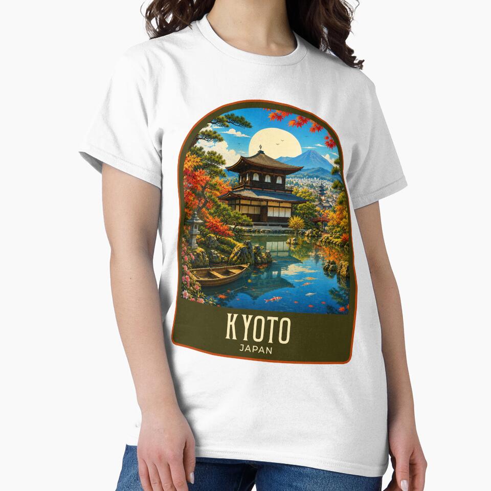 Kyoto Vintage Travel Illustration by HomeLivingCo