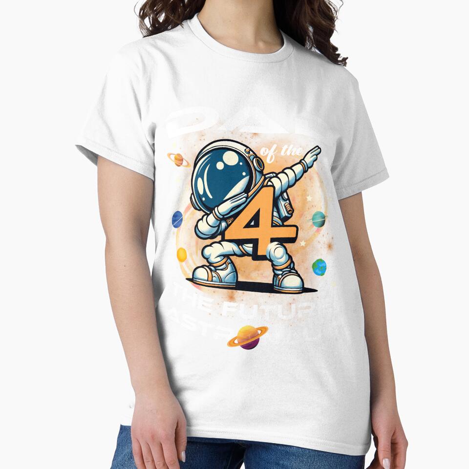 Dad Of The Birthday Boy 4 Years Future Astronaut Theme by Jungle Hub