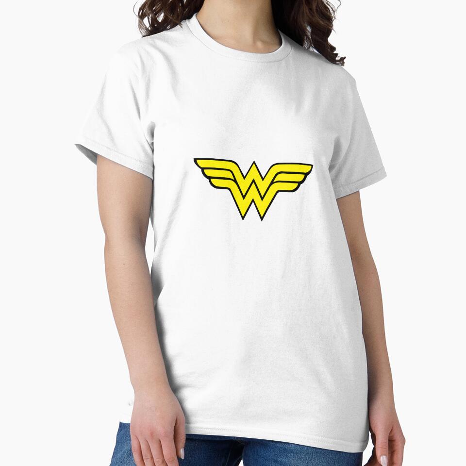 Wonder Woman Classic Golden Winged W Logo Symbol by lolahawkinss