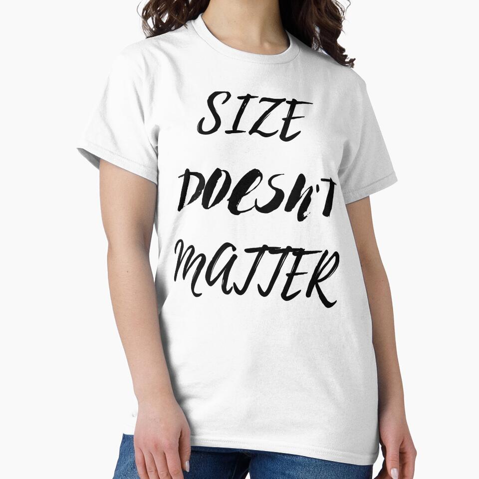 funny white lie t shirt party - Size doesn-t matter by berenger04