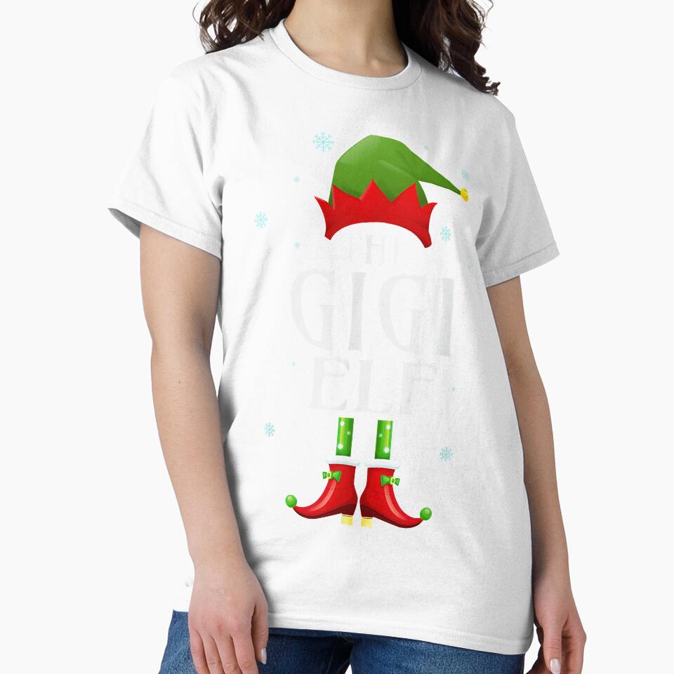 Gigi Elf Xmas Matching Family Group Christmas Party Pajama by JacalynVick