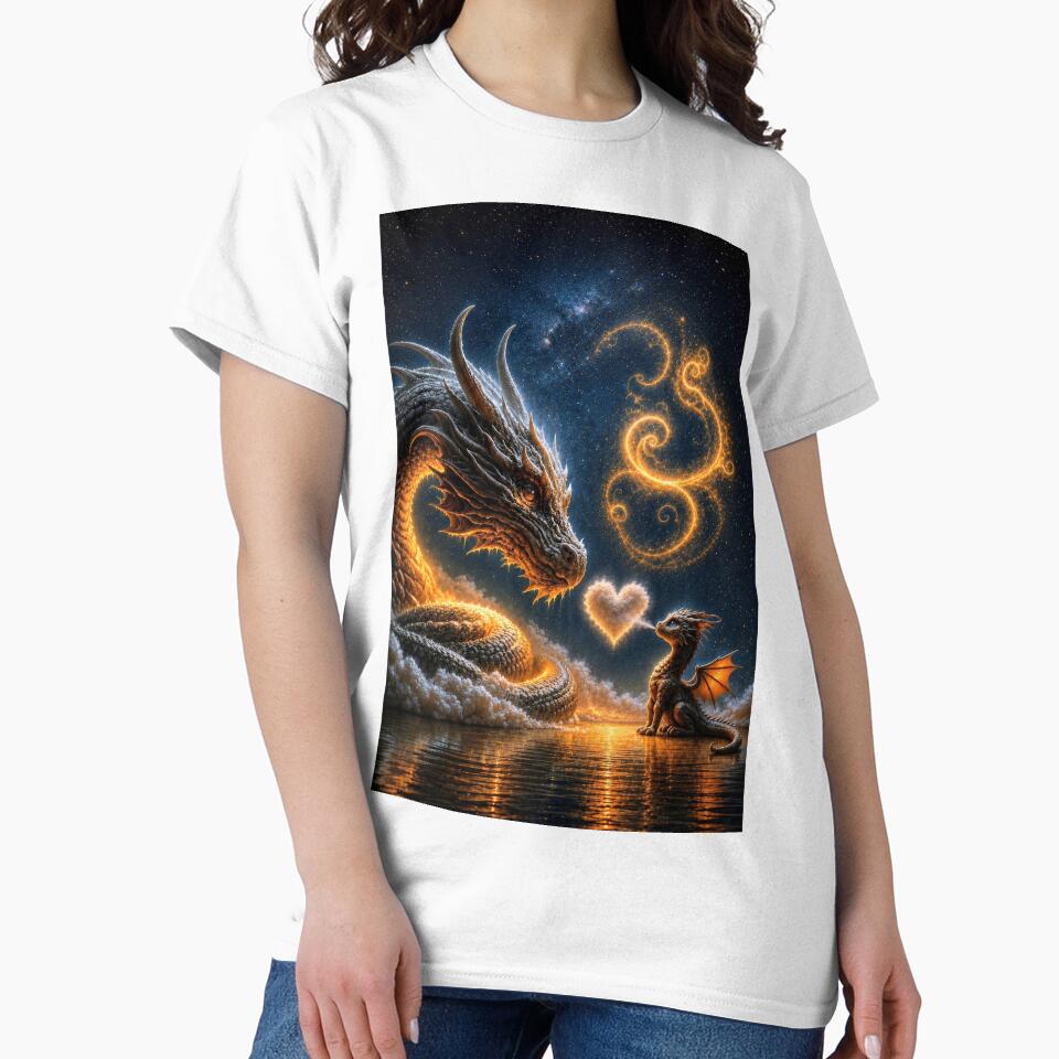 Dragon Mother and Baby – Heartwarming Fantasy Dragon Family Art by DrakariArt
