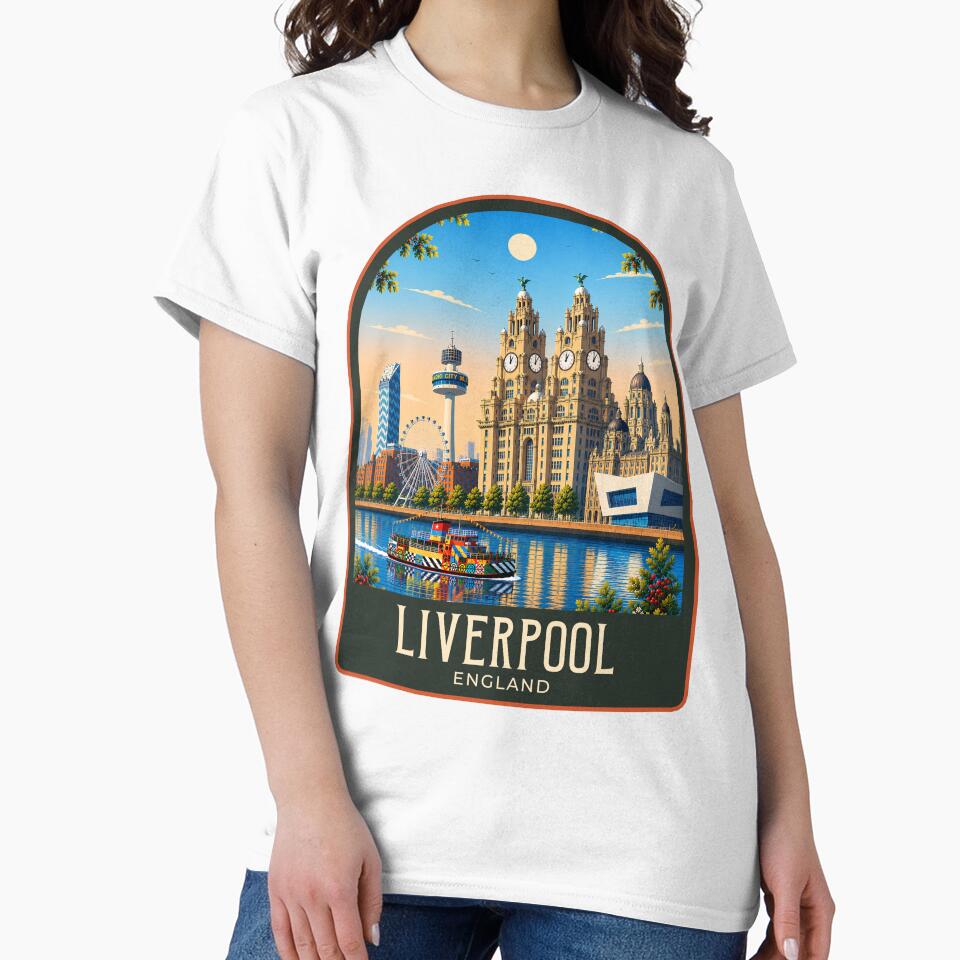 Liverpool Vintage Travel Illustration by HomeLivingCo