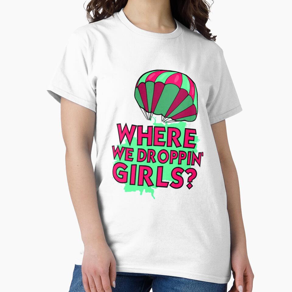 Where we droppin girls Battle royale gaming mask shirt by ClamenTaon
