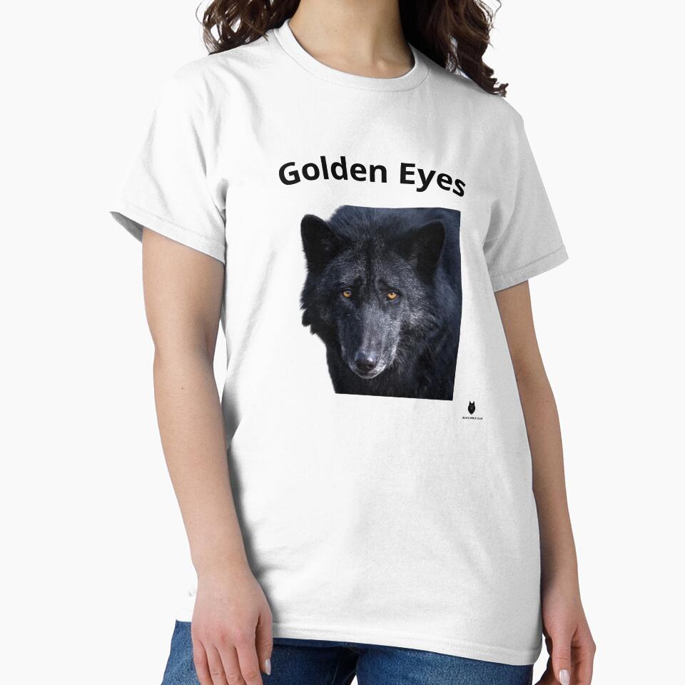 Golden Eyes | Black Wolf Portrait by Bwolf1956