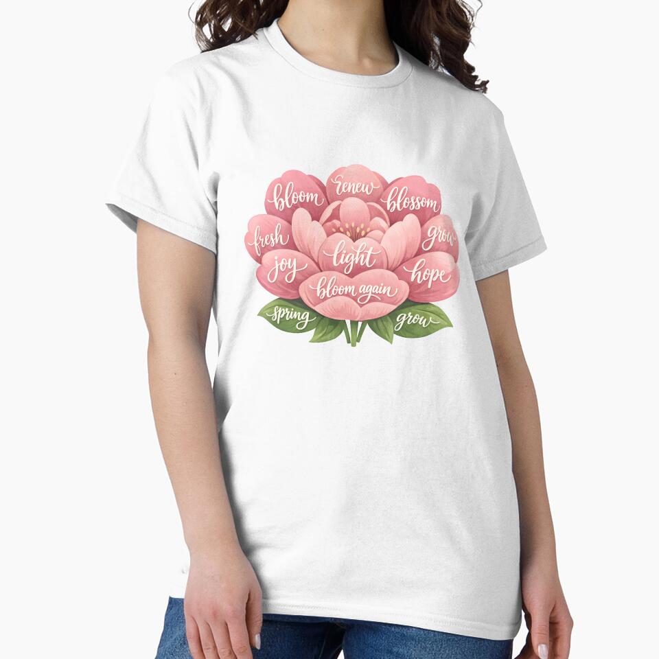 Spring Floral Typography Inspirational by Byte-shirt