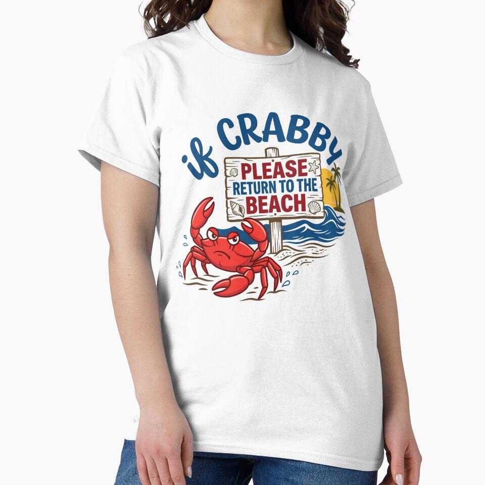 Funny Grumpy Crab Beach Vacation Gift by KroghDs